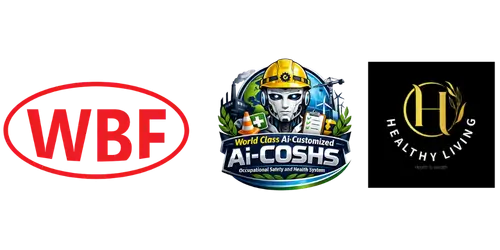 WBF Healthy Living and AI COSHS Logo